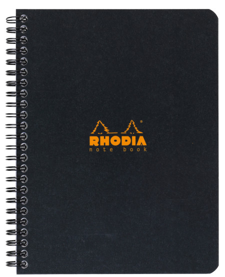 Rhodia Classic Wirebound Notebook - Medium - Black - Lined